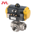 JL Gas , liquid 4 inch flange pneumatic three-way ball valve